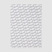 Black Happy Holidays Wortart Muster auf Weiß Seidenpapier (Vorderseite)