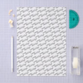 Black Happy Holidays Wortart Muster auf Weiß Seidenpapier (Handwerk)