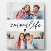 Black Hashtag Momlife 2 Fotos Fotoplatte (Vorderseite)