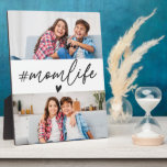 Black Hashtag Momlife 2 Fotos Fotoplatte<br><div class="desc">Erleben Sie die Schönheit und den Spaß der Mutterschaft mit dem Black Hashtag Momlife 2 Fotos Custom Plaque. Dieses elegante Schwarz-Design zeigt die ikonische "#Momlife"-Caption neben zwei individuell anpassbaren Foto-Slots, um Ihre wertvollsten Momente zu zeigen. Perfekt als stilvolle Ergänzung zu Ihrer Zuhause oder als herzliches Geschenk für Mama, die die...</div>