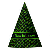 Black Hat Hacker einfachste Halloween-Tech-Kostüm Partyhütchen (Vorderseite)