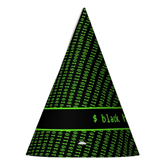 Black Hat Hacker einfachste Halloween-Tech-Kostüm Partyhütchen (Links)