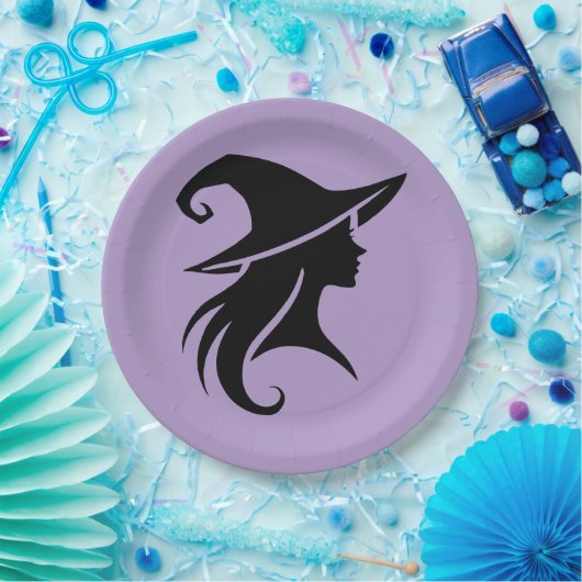 Black Hat Hexe Wiccan Hexen Halloween-Party Pappteller (Party)