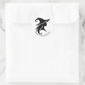 Black Hat Hexe Wiccan Hexen Halloween-Party Runder Aufkleber (Tasche)