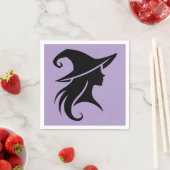 Black Hat Hexe Wiccan Hexen Halloween-Party Serviette (Beispiel)