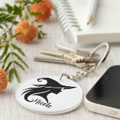 Black Hat Hexe Wiccan Hexen Halloween Schlüsselanhänger (Vorderseite rechts)