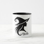 Black Hat Hexe Wiccan Hexen Halloween Tasse (Zentrum)