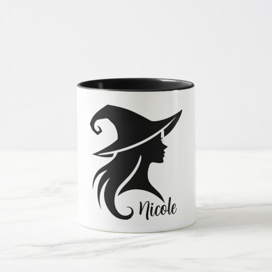 Black Hat Hexe Wiccan Hexen Halloween Tasse (Zentrum)