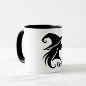 Black Hat Hexe Wiccan Hexen Halloween Tasse (Vorderseite Links)