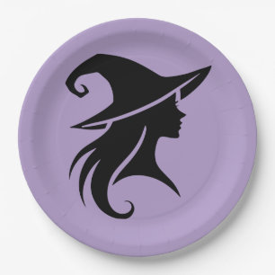 Black-Hat-Hexen-Wicca-Hexen-Halloween-Party Pappteller