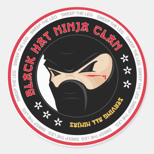 Black Hat Ninja Sticker (Vorderseite)