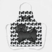 Black Havanese Niedlich Cartoon Dog & Individuelle Schürze (Vorderseite)