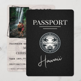 Black Hawaii Passport Save the Date