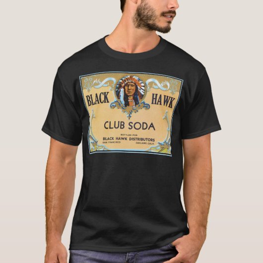 Black Hawk Club Soda Vintages Label T-Shirt (Vorderseite)
