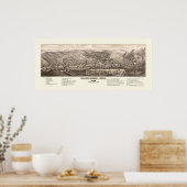 Black Hawk, CO Panorama Karte - 1882 Poster (Küche)
