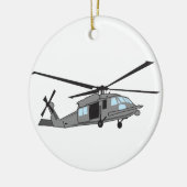Black Hawk Helicopter Keramik Ornament (Links)