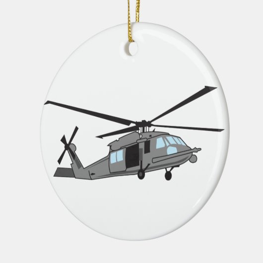Black Hawk Helicopter Keramik Ornament (Links)