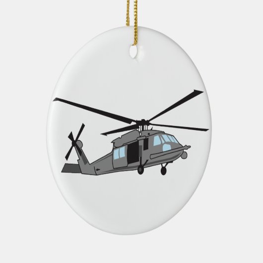 Black Hawk Helicopter Keramik Ornament (Rechts)