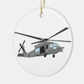 Black Hawk Helicopter Keramik Ornament (Links)
