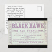 Black Hawk Klipper-Schiff 1900 Postkarte (Vorne/Hinten)