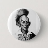 Black Hawk ~ Sac Sauk Indik Chief Button (Vorderseite)