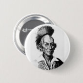 Black Hawk ~ Sac Sauk Indik Chief Button (Vorne & Hinten)