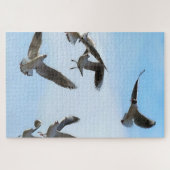 Black Headed Gulls Of The Bosphorus Art Puzzle (Horizontal)