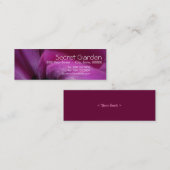 Black Heart 2 Anemone Floral Fotografy Business Mini Visitenkarte (Vorne/Hinten)