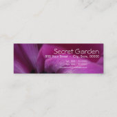 Black Heart 2 Anemone Floral Fotografy Business Mini Visitenkarte (Vorderseite)