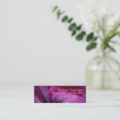 Black Heart 2 Anemone Floral Fotografy Business Mini Visitenkarte (Stehend Vorderseite)