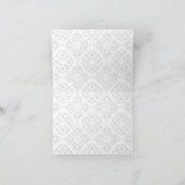 Black Heart Damask SideBorders Danke Karte (Innenseite)