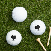 Black Heart Design Personalisiert Golfball (Insitu Gras)