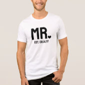 Black Heart Herr Established Wedding Date Tri-Blend Shirt (Vorderseite)