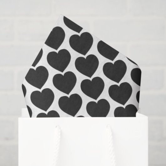 Black Heart Love Notes Grief Seidenpapier (Geschenktüte)