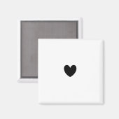 Black Heart Magnet (Vorderseite/Rückseite)