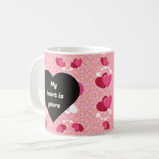 black heart vibrant romantic wallpaper kaffeetasse (Vorderseite Links)