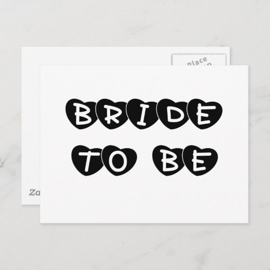 Black Hearts Bried to Be Postkarte (Vorne/Hinten)