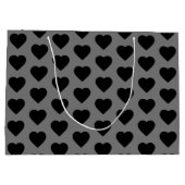 Black Hearts Geschenktasche Große Geschenktüte (Rückseite)