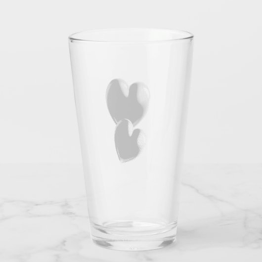 Black Hearts Glass Cup Glas (Rückseite)