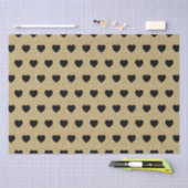 Black Hearts, Gold Glitzer Glitzern Seidenpapier (Handwerk)
