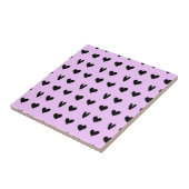 Black Hearts Love Pattern Happy Valentines Day Fliese (Seite)