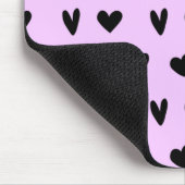 Black Hearts Love Pattern Happy Valentines Day Mousepad (Ecke)
