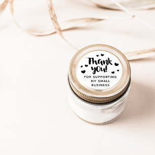 Black Hearts Script danken Ihnen für die Unterstüt Runder Aufkleber