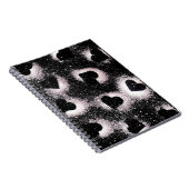 Black Hearts Spraypaint-Notebook Notizblock (Rechte Seite)
