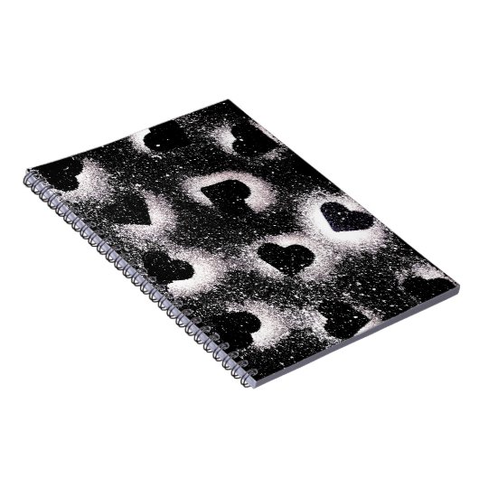 Black Hearts Spraypaint-Notebook Notizblock (Rechte Seite)