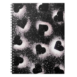 Black Hearts Spraypaint-Notebook Notizblock