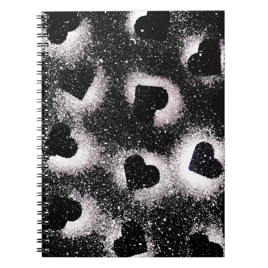 Black Hearts Spraypaint-Notebook Notizblock (Vorderseite)