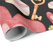 Black Hearts Style Geschenkpapier (Rolleneckpunkt)