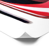 Black Heel Red Stiletto Shoe und Champagne Print Poster (Ecke)