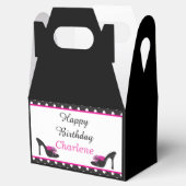 Black Heels Shoes with Black Polka Dots Geschenkschachtel (Geöffnet)